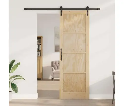 Liuguks Naturaalne Ja Must 78 X 232 Cm Tugev Männipuit Ja Teras