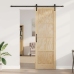 Bīdāmās Durvis Dabīga Un Melna 78 X 232 Cm Vidaxl