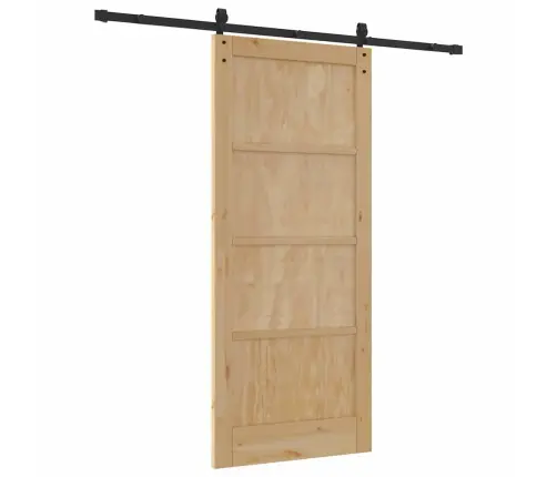 Stumdomos Durys Natūralios Ir Juodos Spalvos 86 X 198.5 Cm Stumdomos Durys Natūralios Ir Juodos Spalvos 86 X 198.5 Cm