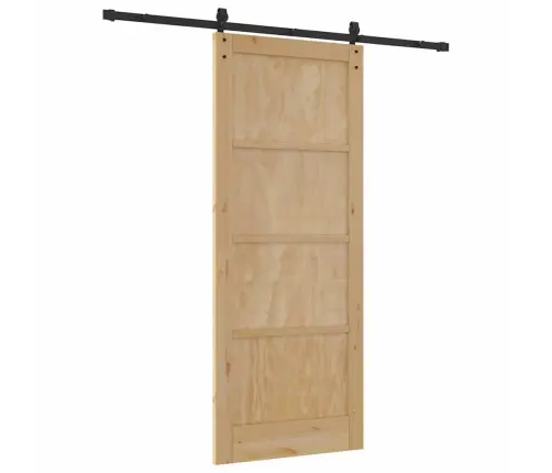 Liuguks Naturaalne Ja Must 86 X 211 Cm Tugev Männipuit Ja Teras