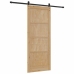 Bīdāmās Durvis Dabīga Un Melna 86 X 211 Cm Vidaxl