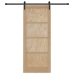 Bīdāmās Durvis Dabīga Un Melna 86 X 211 Cm Vidaxl