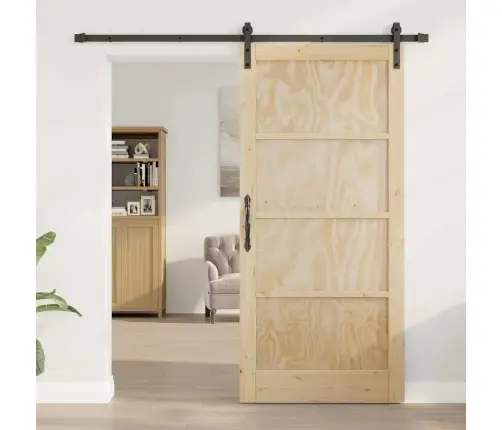 Slankios Durys Natūrali Ir Juoda 93 X 202 Cm