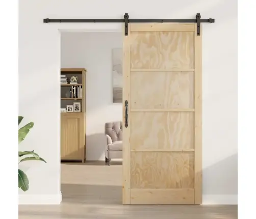 Slankios Durys Natūrali Ir Juoda 93 X 211 Cm