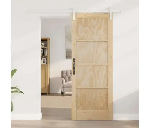 Bīdāmās Durvis Ar Aparātu Komplektu 78X202 Cm No Masīvas Priedes Vidaxl