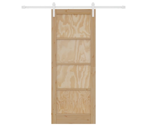 Stumdomos Durys Natūrali Ir Balta 78 X 202 Cm