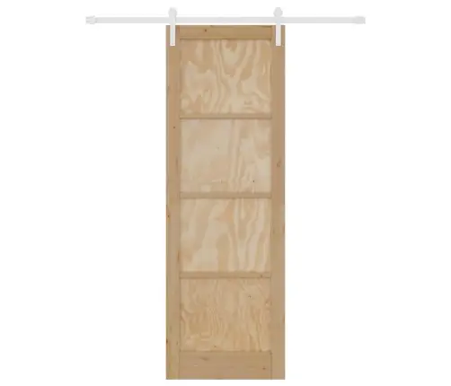 Stumdomos Durys Natūrali Ir Balta 78 X 232 Cm