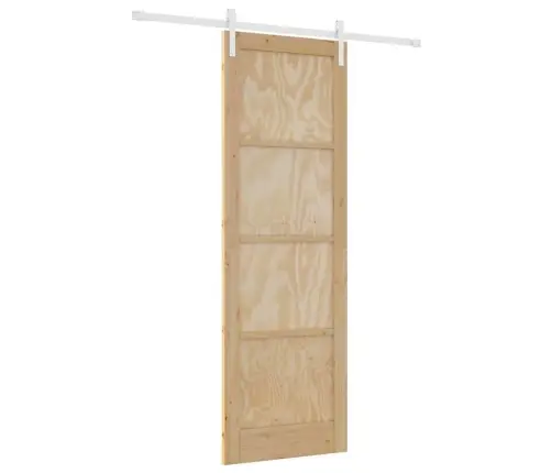 Stumdomos Durys Natūrali Ir Balta 78 X 232 Cm