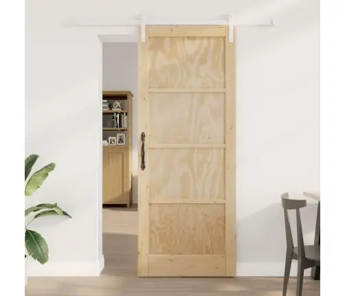 Stumdomos Durys Natūrali Ir Balta 83 X 211 Cm