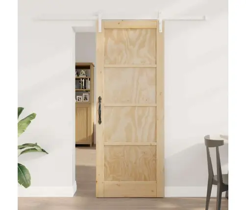 Stumdomos Durys Natūrali Ir Balta 78 X 202 Cm