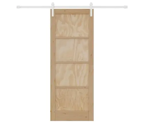 Stumdomos Durys Natūrali Ir Balta 78 X 202 Cm