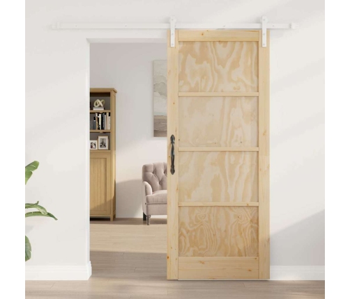 Stumdomos Durys Natūrali Ir Balta 83 X 202 Cm