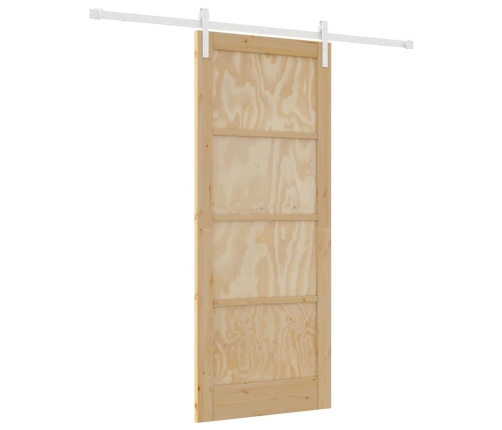 Stumdomos Durys Natūrali Ir Balta 83 X 202 Cm