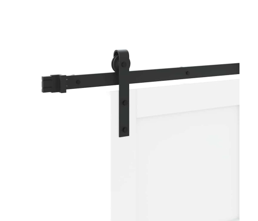 Bīdāmās Durvis Ar Piederumiem Baltas 83X202 Cm Cietā Priedes Koka Vidaxl