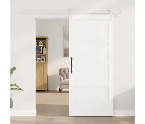 Slankios Durys Balta 86 X 198,5 Cm Kietos Pušies Mediena