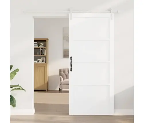 Slankios Durys Balta 93 X 211 Cm Kietos Pušies Mediena