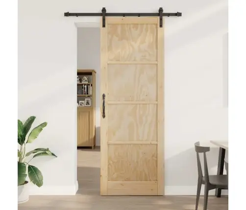 Liuguks Naturaalne Ja Must 83 X 232 Cm Tugev Männipuit Ja Teras Liuguks Naturaalne Ja Must 83 X 232 Cm Tugev Männipuit Ja Teras