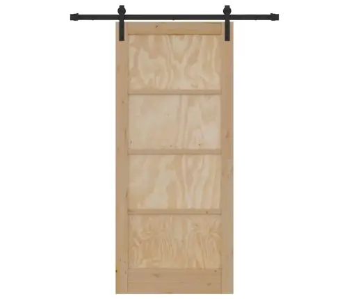 Slīdošās Durvis Ar Aprīkojuma Komplektu 86X198.5 Cm Cieta Priedes Koka Vidaxl
