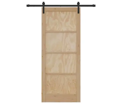 Bīdāmās Durvis Ar Aparatūras Komplektu 86X211 Cm No Cietās Koksnes Priedes Vidaxl