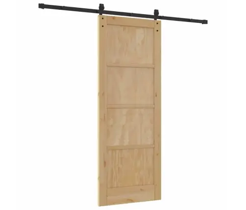 Bīdāmās Durvis Ar Aparatūras Komplektu 78X202 Cm Masīvkoka Priedes Vidaxl