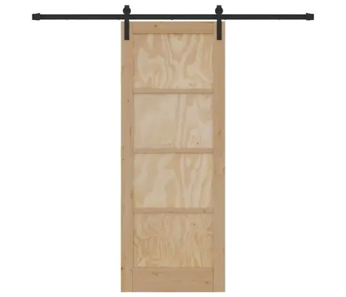 Bīdāmās Durvis Ar Aparatūras Komplektu 78X202 Cm Masīvkoka Priedes Vidaxl