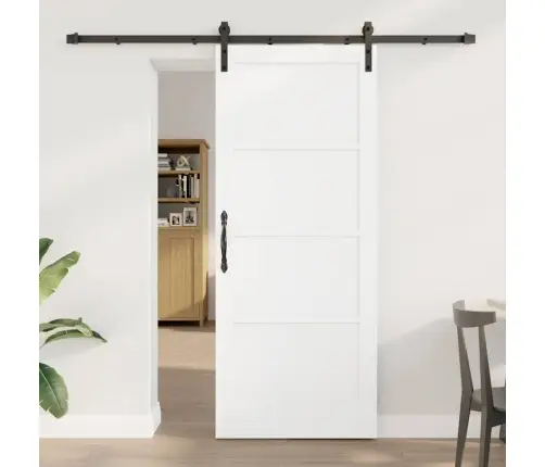 Liuguks Valge Ja Must 83 X 202 Cm Tugev Männipuit Ja Teras
