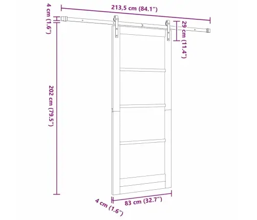 Liuguks Valge Ja Must 83 X 202 Cm Tugev Männipuit Ja Teras
