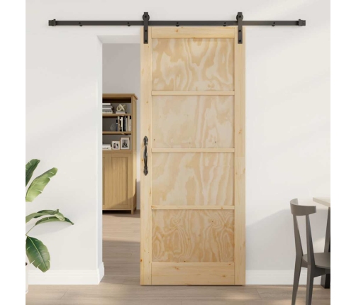 Bīdāmās Durvis Ar Aparatūras Komplektu 86X211 Cm Cieta Koka Priede Vidaxl