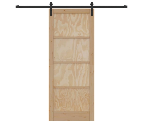 Bīdāmās Durvis Ar Aparatūras Komplektu 86X211 Cm Cieta Koka Priede Vidaxl