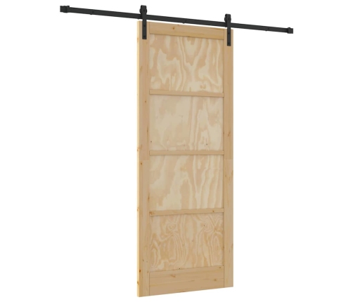 Bīdāmās Durvis Ar Aparatūras Komplektu 86X211 Cm Cieta Koka Priede Vidaxl