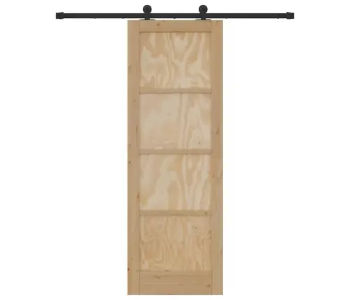 Slīdošās Durvis Dabīgs Un Melns 73,5 X 211 Cm Vidaxl