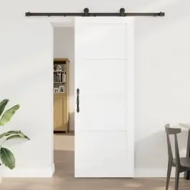 Libisev Uks Valge Ja Must 78 X 211 Cm Tahke Mänd