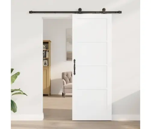 Libisev Uks Valge Ja Must 78 X 211 Cm Tahke Mänd