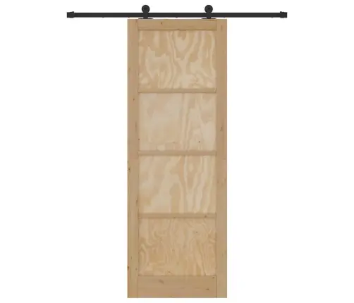 Bīdāmās Durvis Ar Piederumu Komplektu 83X232 Cm Masīvkoka Priede Vidaxl