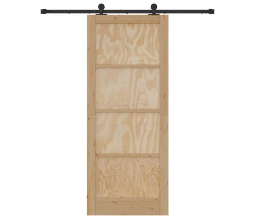 Bīdāmās Durvis Ar Aparatūras Komplektu 86X211 Cm Cieta Koka Priede Vidaxl