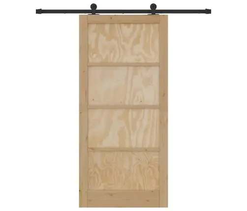 Slankios Durys Natūrali Ir Juoda 93 X 202 Cm