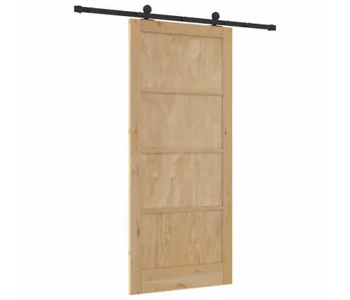 Slankios Durys Natūrali Ir Juoda 93 X 211 Cm