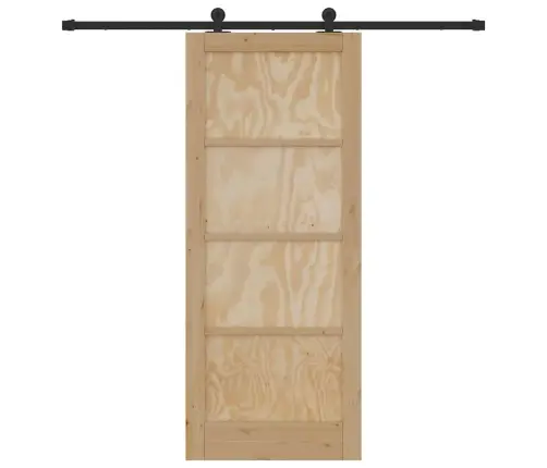 Bīdāmās Durvis Ar Aparatūru 83X202 Cm No Masīvas Priedes Vidaxl