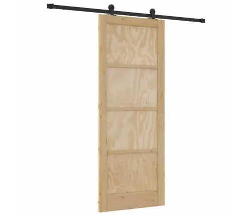 Bīdāmās Durvis Ar Aparatūras Komplektu 83X211 Cm Cietā Koka Priedes Vidaxl