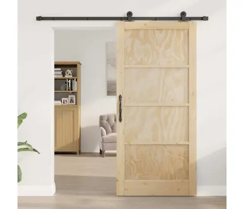 Slankios Durys Natūrali Ir Juoda 93 X 202 Cm