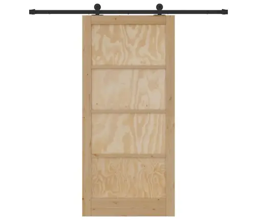 Slankios Durys Natūrali Ir Juoda 93 X 202 Cm