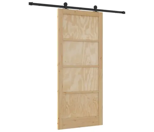 Slankios Durys Natūrali Ir Juoda 93 X 211 Cm