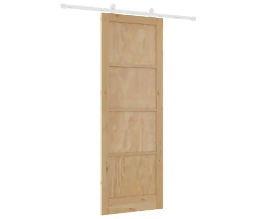 Bīdāmo Durvju Komplekts Dabisks Un Balts 83 X 232 Cm Vidaxl