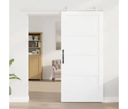 Slankios Durys Balta 93 X 202 Cm Kietos Pušies Mediena