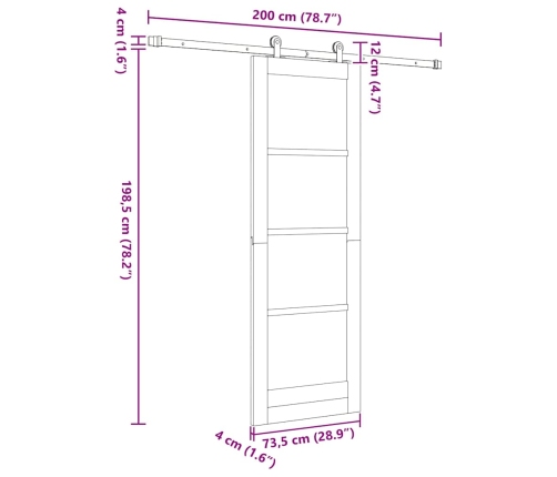 Liuguksese Komplekt Orkdal Looduslik Ja Valge 73.5 X 198.5 Cm