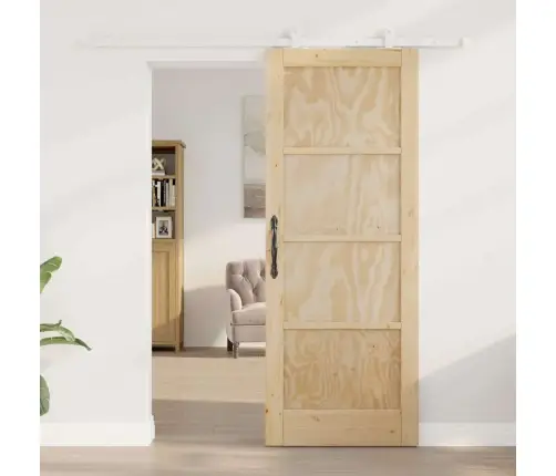 Bīdāmo Durvju Komplekts Orkdal Dabisks Un Balts 78 X 202 Cm Vidaxl