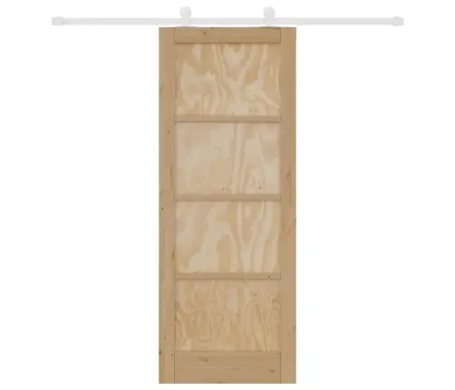 Bīdāmo Durvju Komplekts Orkdal Dabisks Un Balts 78 X 202 Cm Vidaxl