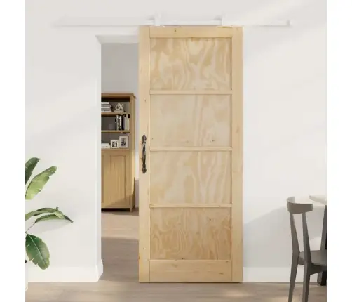 Bīdāmo Durvju Komplekts Orkdal Dabisks Un Balts 86 X 211 Cm Vidaxl