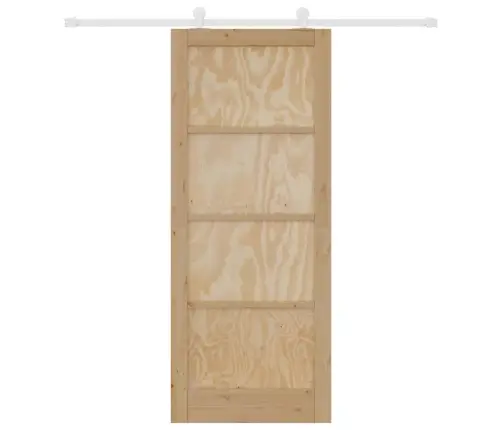 Bīdāmo Durvju Komplekts Orkdal Dabisks Un Balts 86 X 211 Cm Vidaxl