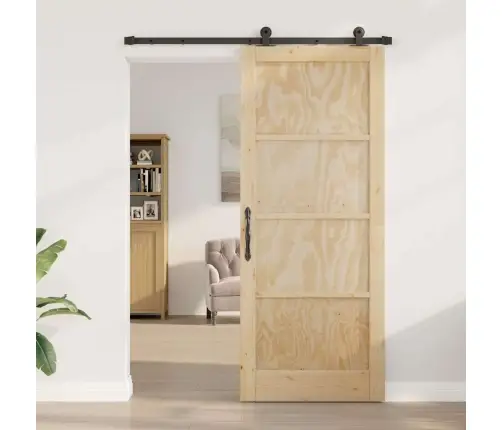 Bīdāmās Durvis Ar Aparatūras Komplektu Orkdalcietās Koksnes Priede Vidaxl